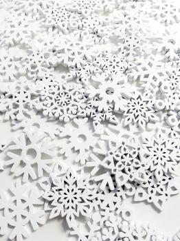 großer Schneeflocken- Mix weiß